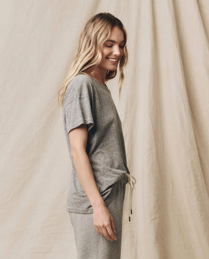 The Boxy Crew Tee Heather Grey