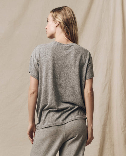 The Boxy Crew Tee Heather Grey