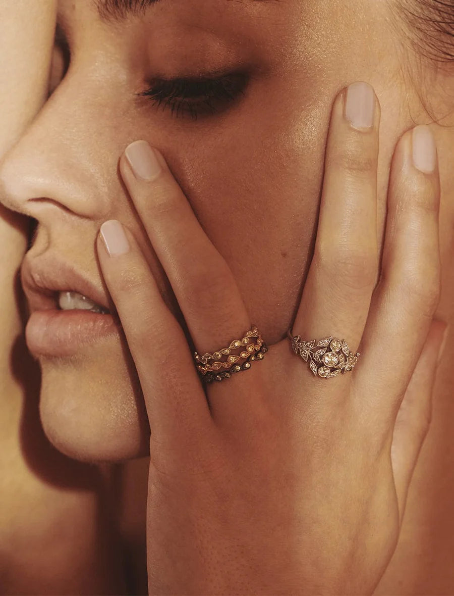 Whisper Black Gold and Diamond Ring