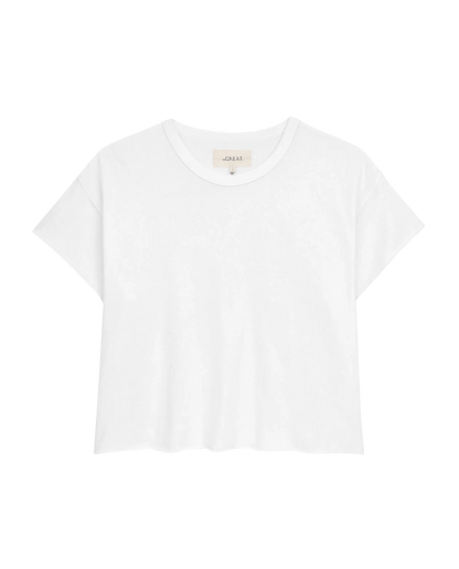 The Crop Tee Solid White
