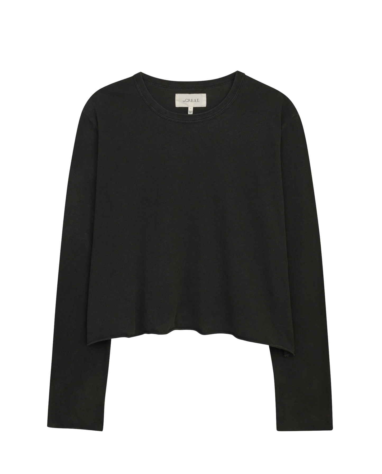The Long Sleeve Crop Tee Black