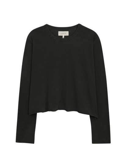 The Long Sleeve Crop Tee Black