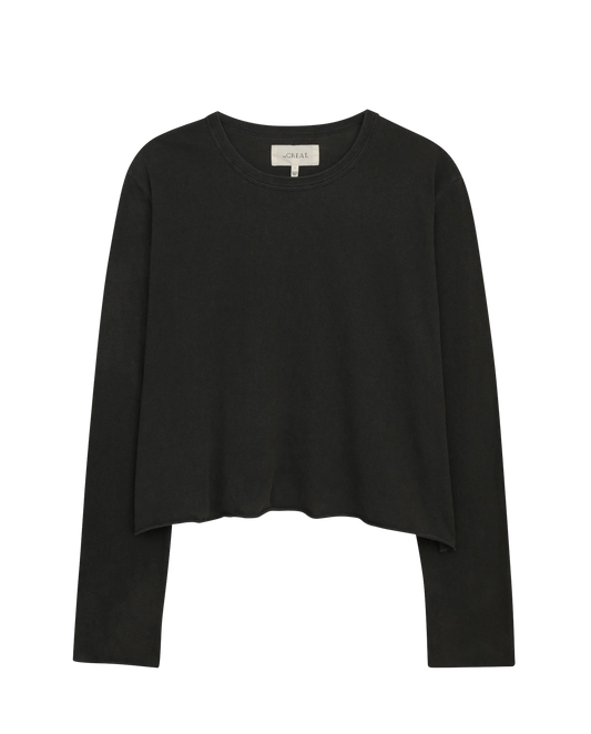 The Long Sleeve Crop Tee Black