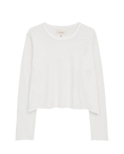 The Long Sleeve Crop Tee White