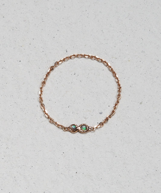 Tiny Opal Chain Ring