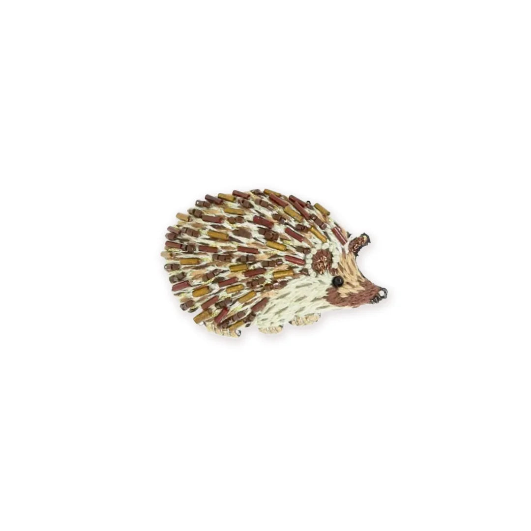 White Hedgehog Brooch