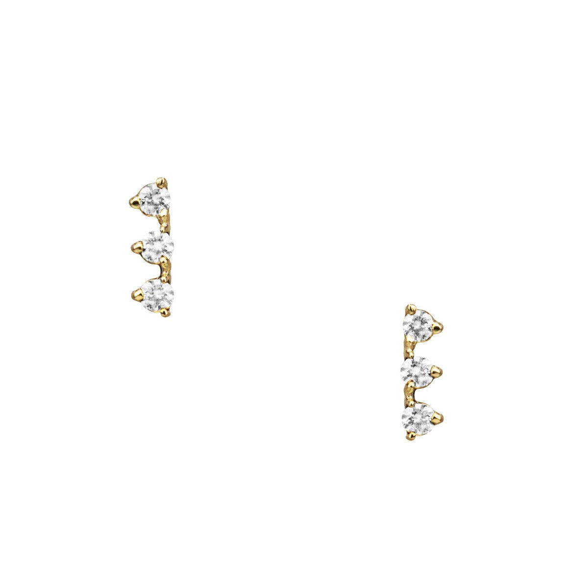 Three-Step Diamond Earring