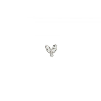 White Bunny Ear Single Earring