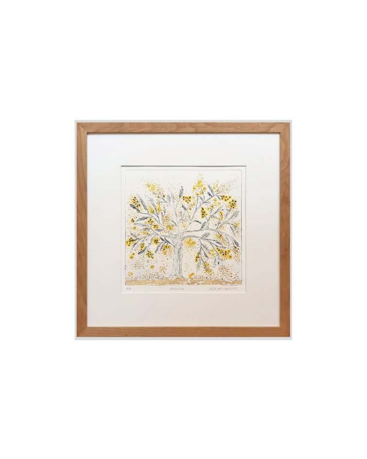 Mimosa Etching