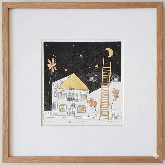 Moonlight Path Etching