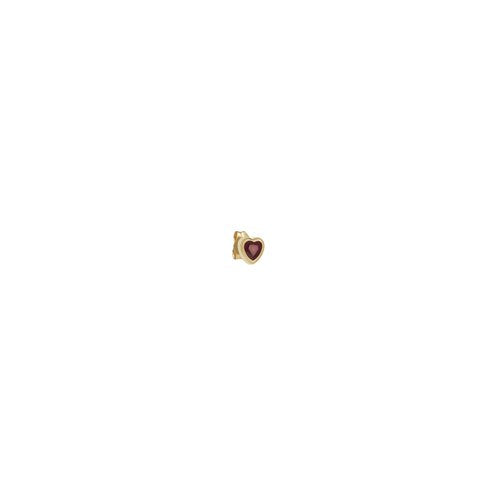 Ruby Heart Stud