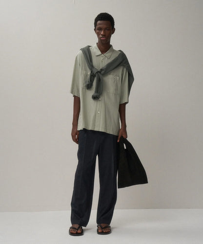 Cotton Silk Viera Loose Fit Half Sleeve Shirt