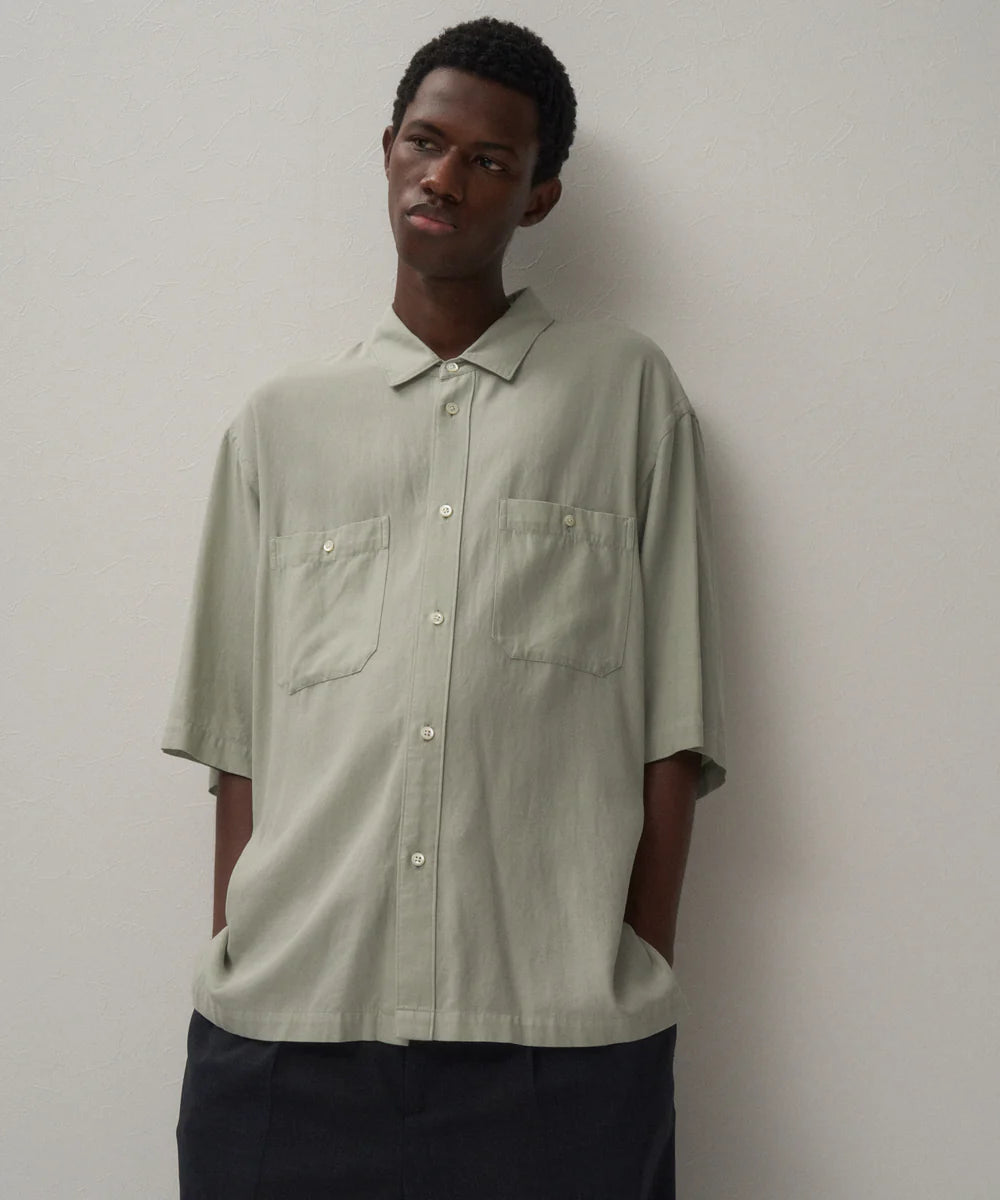 Cotton Silk Viera Loose Fit Half Sleeve Shirt