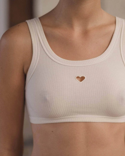 Heart Bra Undyed