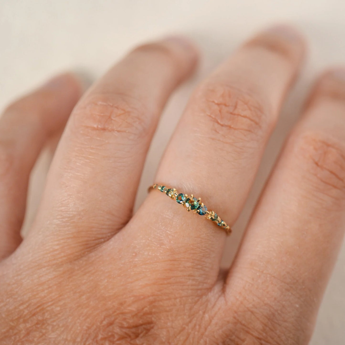 Cyndra Green Sapphire Ring