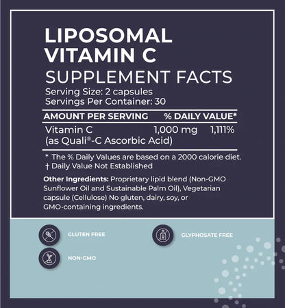 BodyBio Liposomal Vitamin C - 60 Capsules