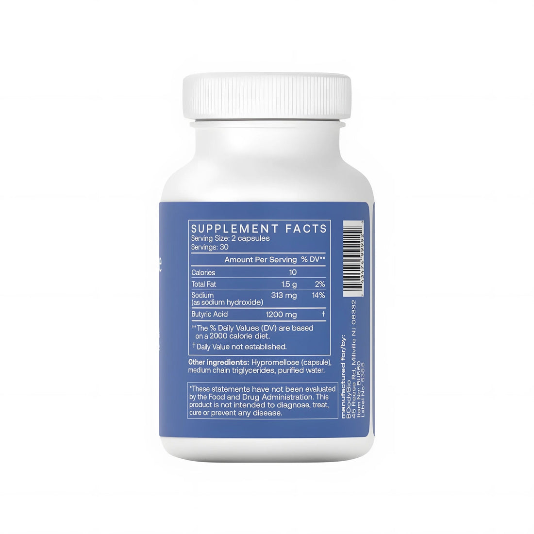 BodyBio Butyrate (Sodium)