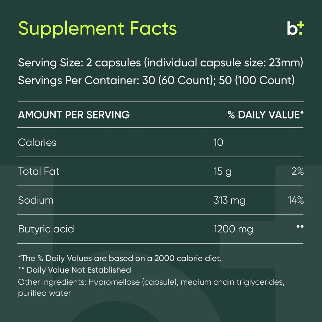 BodyBio Butyrate (Sodium)