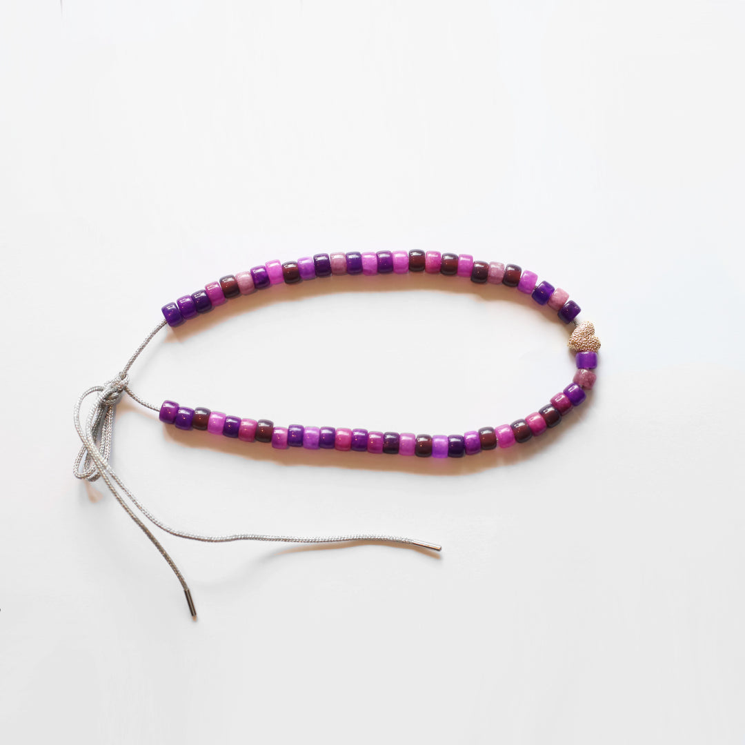 Purple Pony Bead Necklace