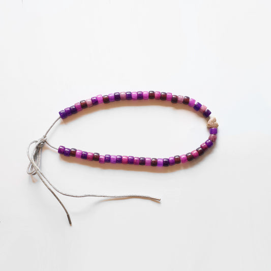 Purple Pony Bead Necklace