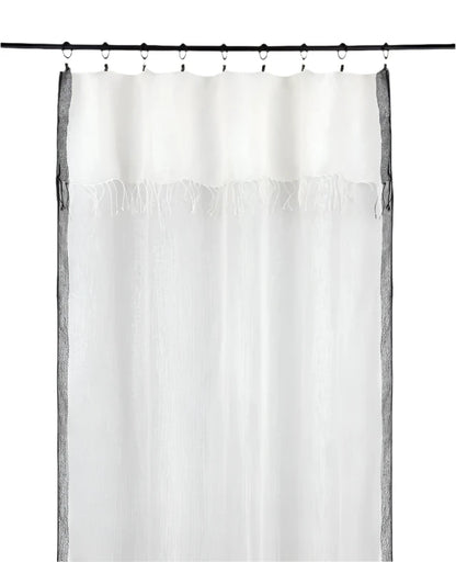 Hava Linen Curtain Charcoal