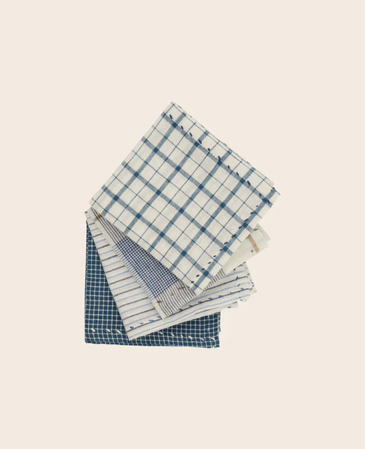 Meli Melo Set of 4 Napkins - Indigo Tiles