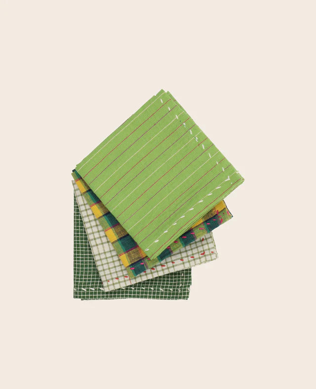 Meli Melo Set of 4 Napkins - Meadow Green