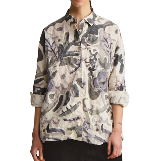 Waga Soleil Shirt Print Blotched Grey