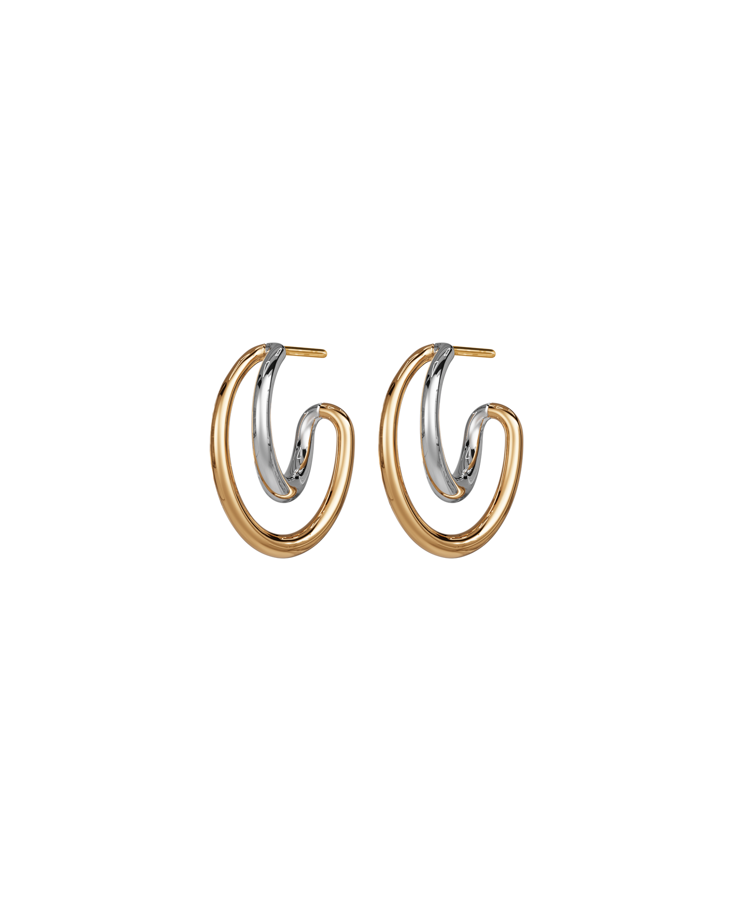 Mini Intial Hoops Gold/Silver