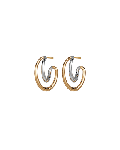 Mini Intial Hoops Gold/Silver