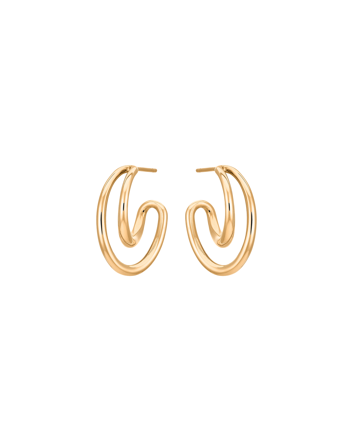 Mini Initial Hoops Gold