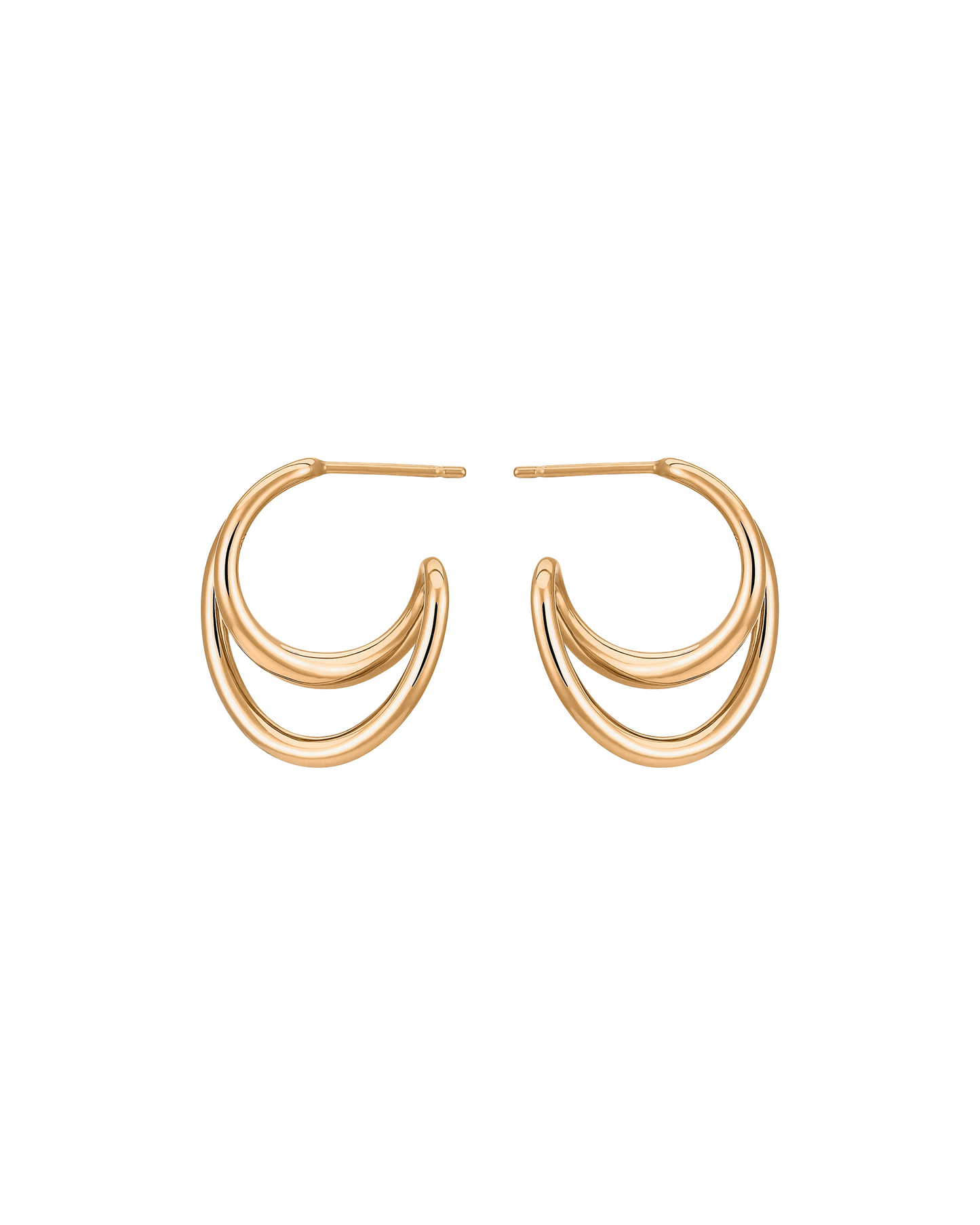 Mini Initial Hoops Gold