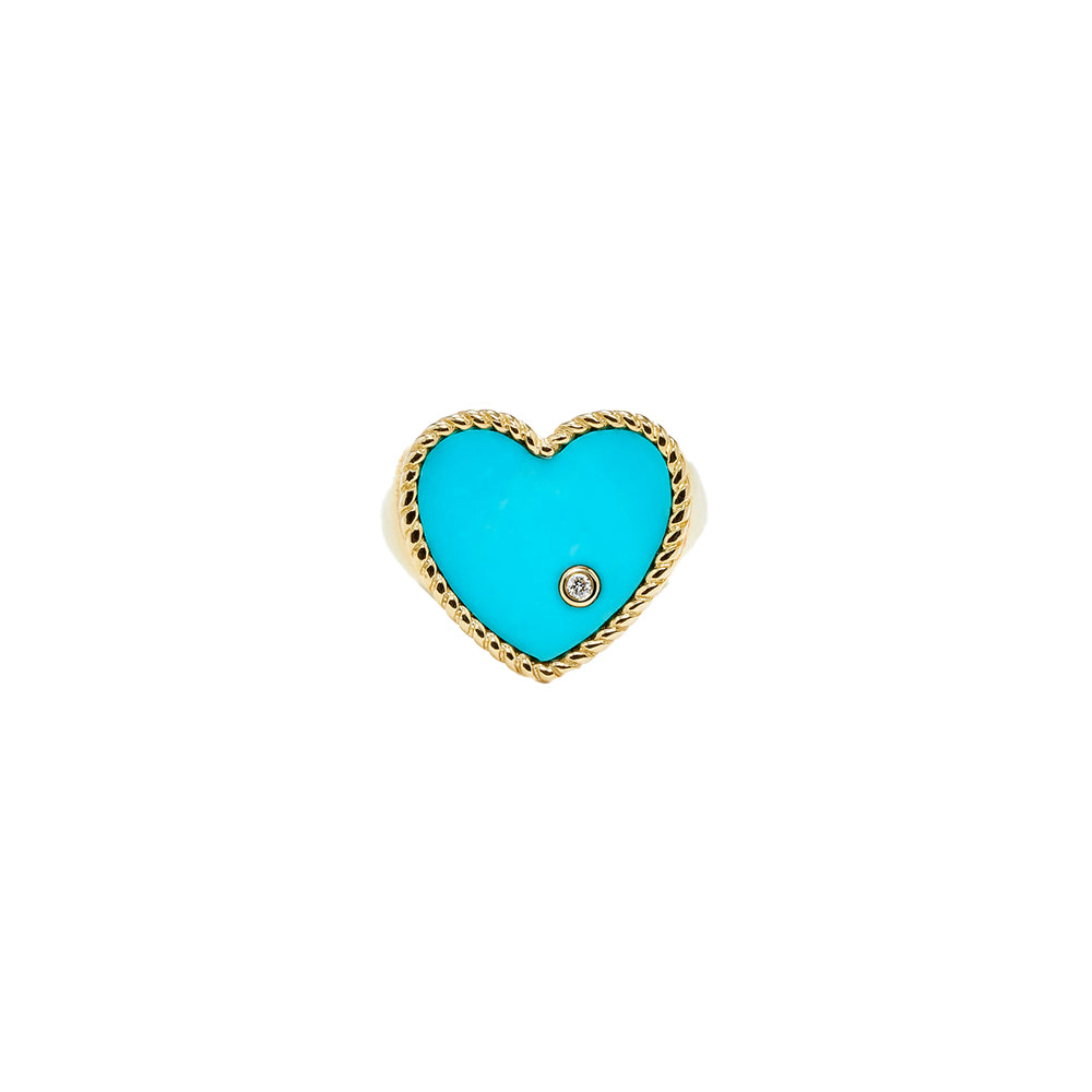 Turquoise Heart Ring