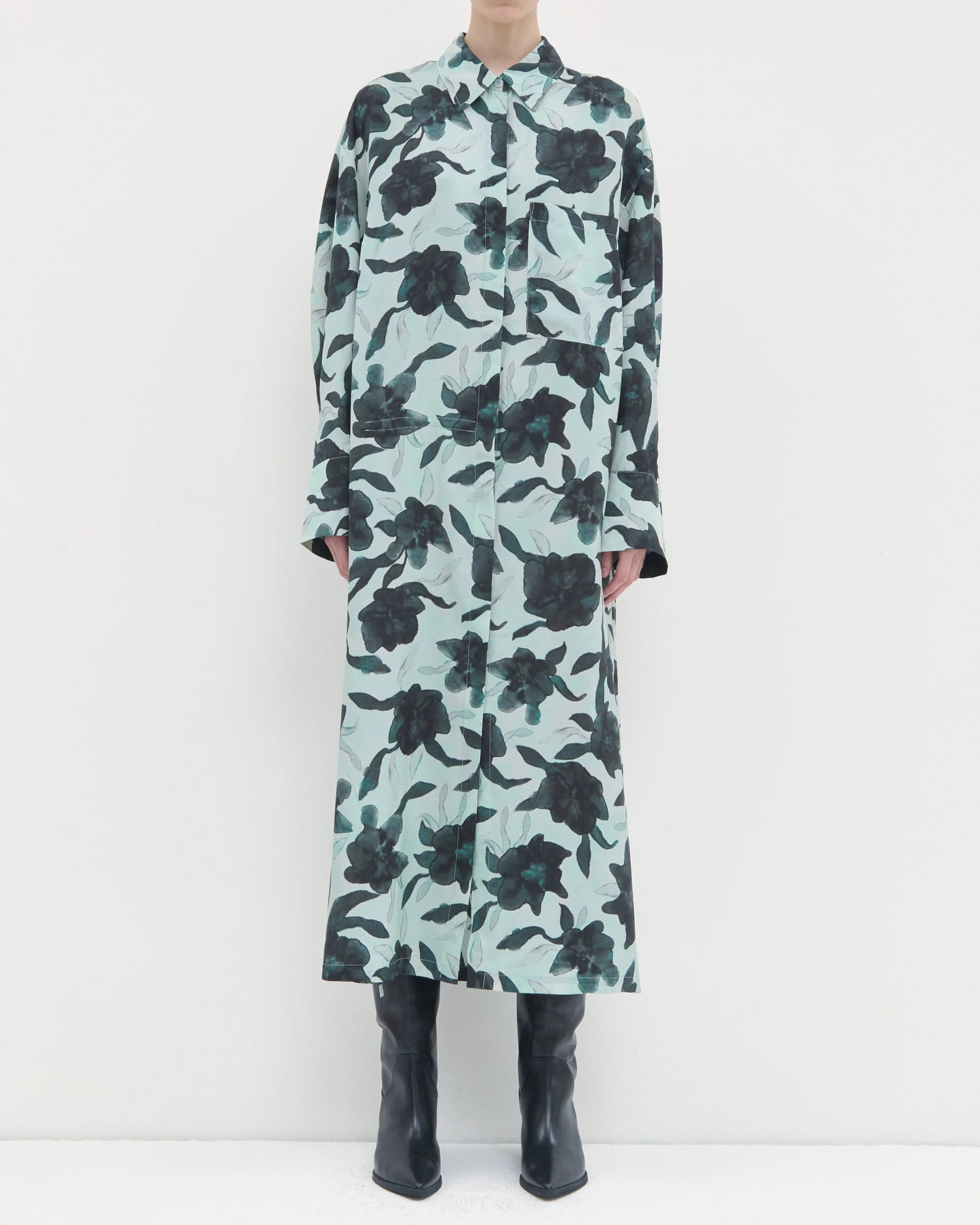 Diola Longsleeve Dress Mint Hellebore