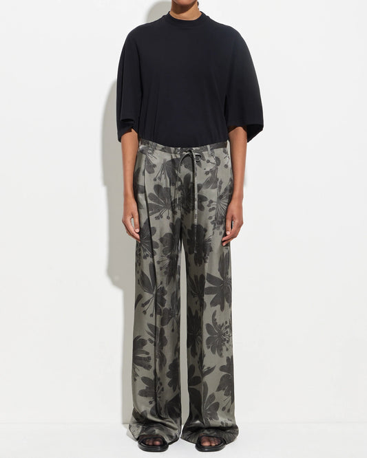 Pamir Wide Leg Pants Dark Mud Seaweed Bugra