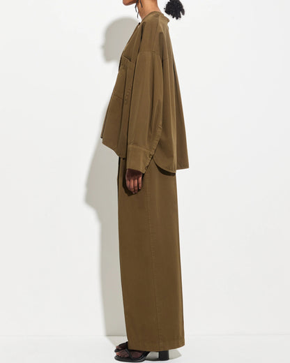 Tashvid V-Neck Shirt Olive