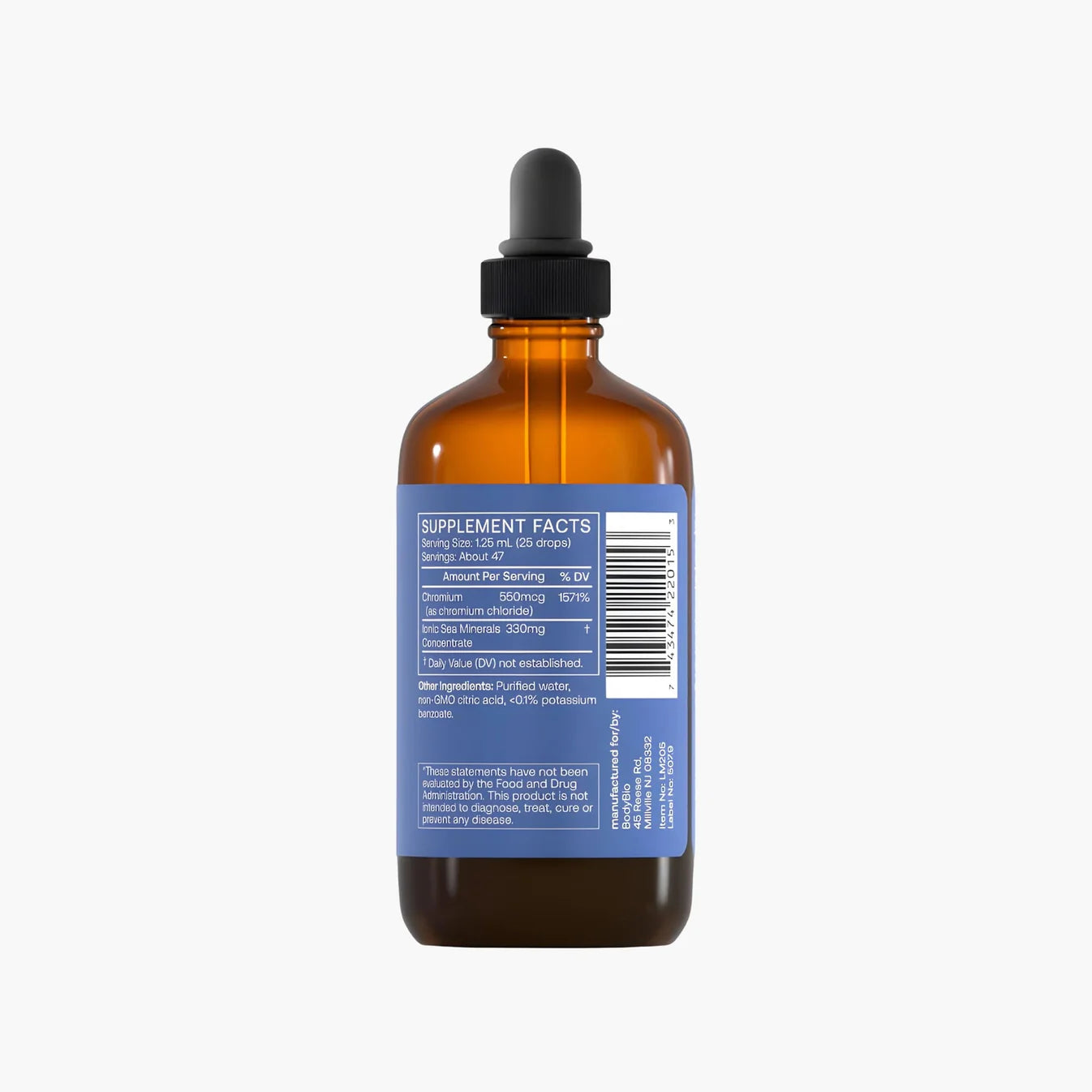 Bodybio Chromium Liquid Mineral