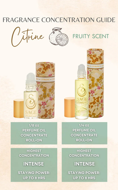 Citrine 1/8 oz Perfume Oil Concentrate Roll-On