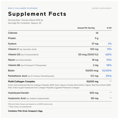 Multi Collagen Peptides Powder Platinum