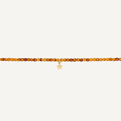 Caramel Bracelet Necklace with Star Pendant