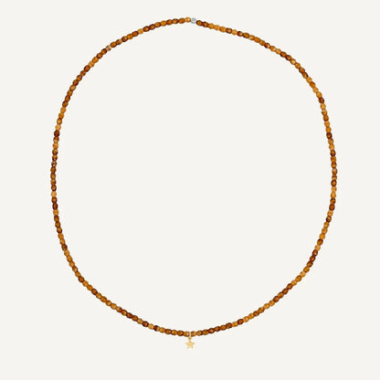 Caramel Bracelet Necklace with Star Pendant