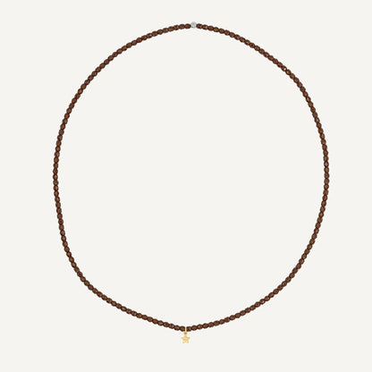 Chocolate Bracelet Necklace with Star Pendant