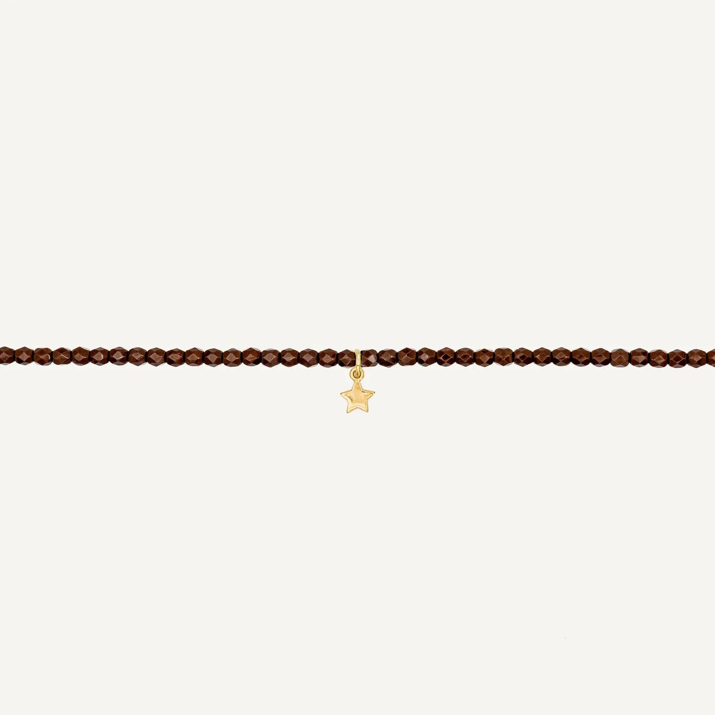Chocolate Bracelet Necklace with Star Pendant