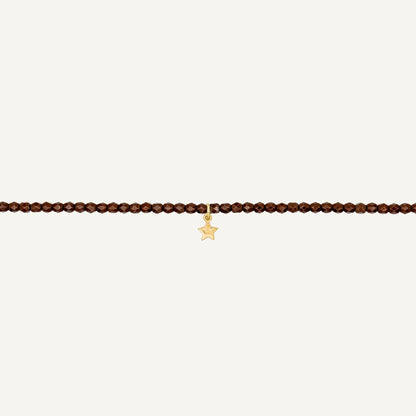 Chocolate Bracelet Necklace with Star Pendant