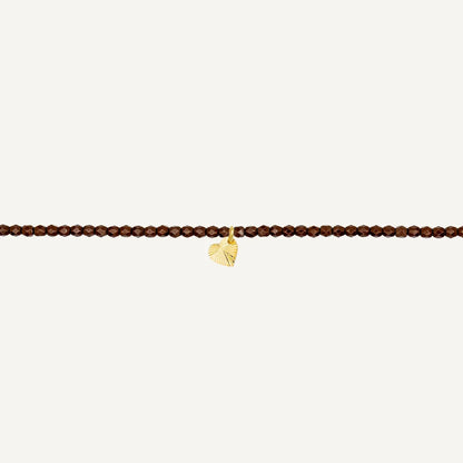 Chocolate Bracelet Necklace with Heart Pendant