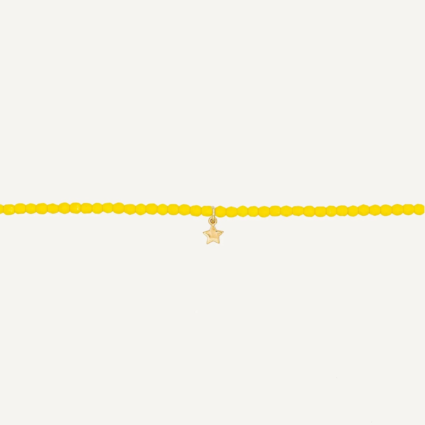 Neon Yellow Bracelet Necklace with Star Pendant