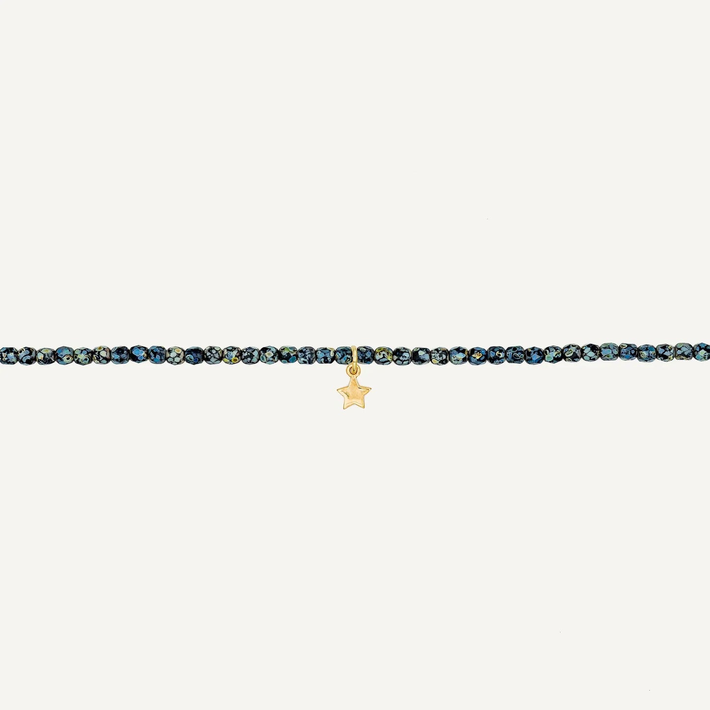 Black Rock Bracelet Necklace with Star Pendant