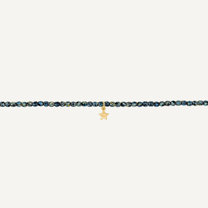Black Rock Bracelet Necklace with Star Pendant