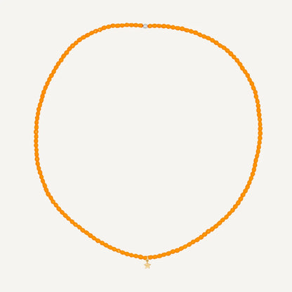 Orange Bracelet Necklace with Star Pendant