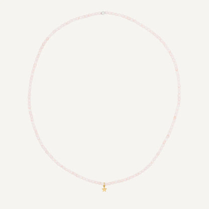 Pink Marshmallow Bracelet Necklace with Star Pendant